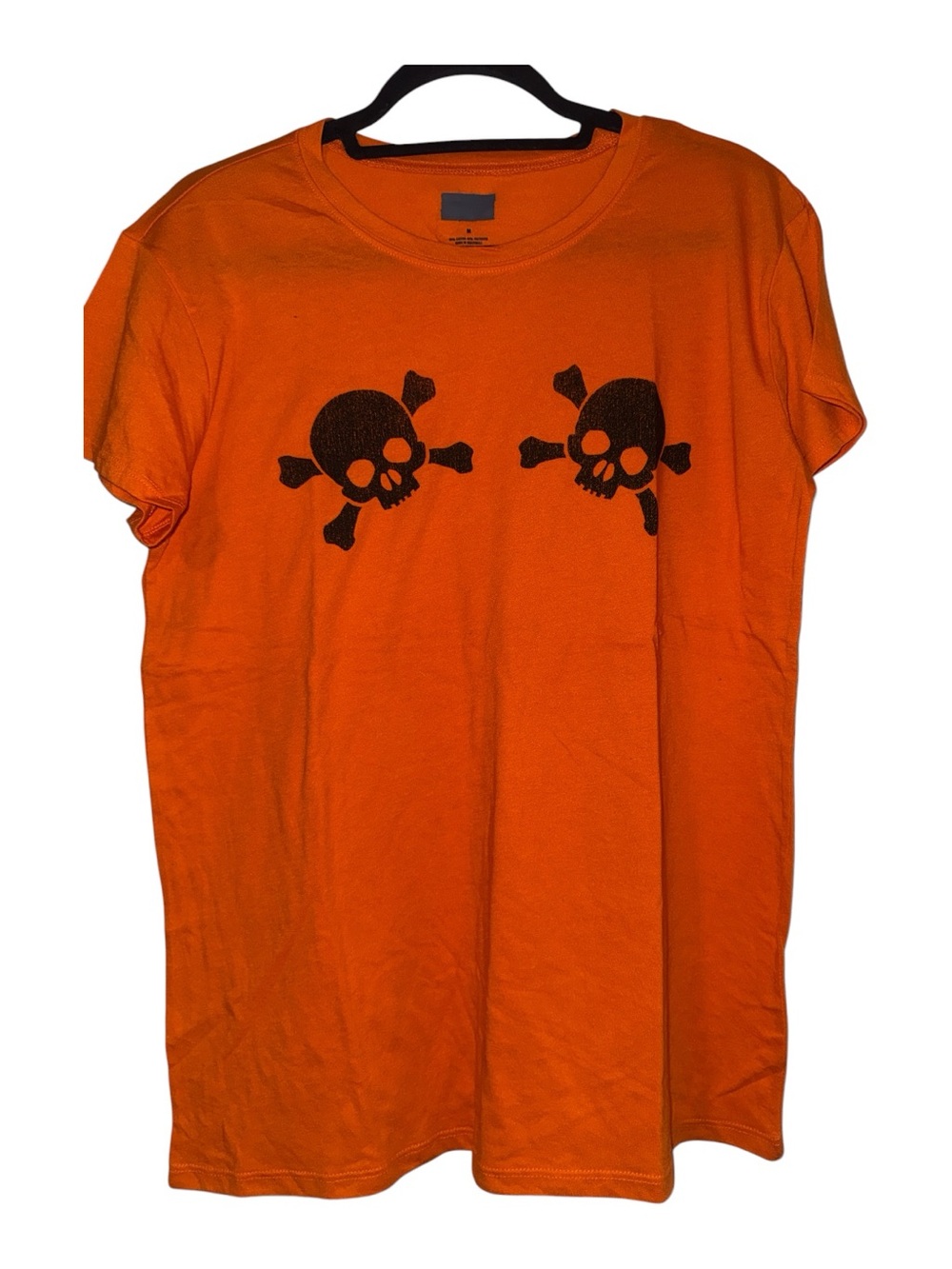Halloween Orange Skull Graphic woman’s T-Shirt
